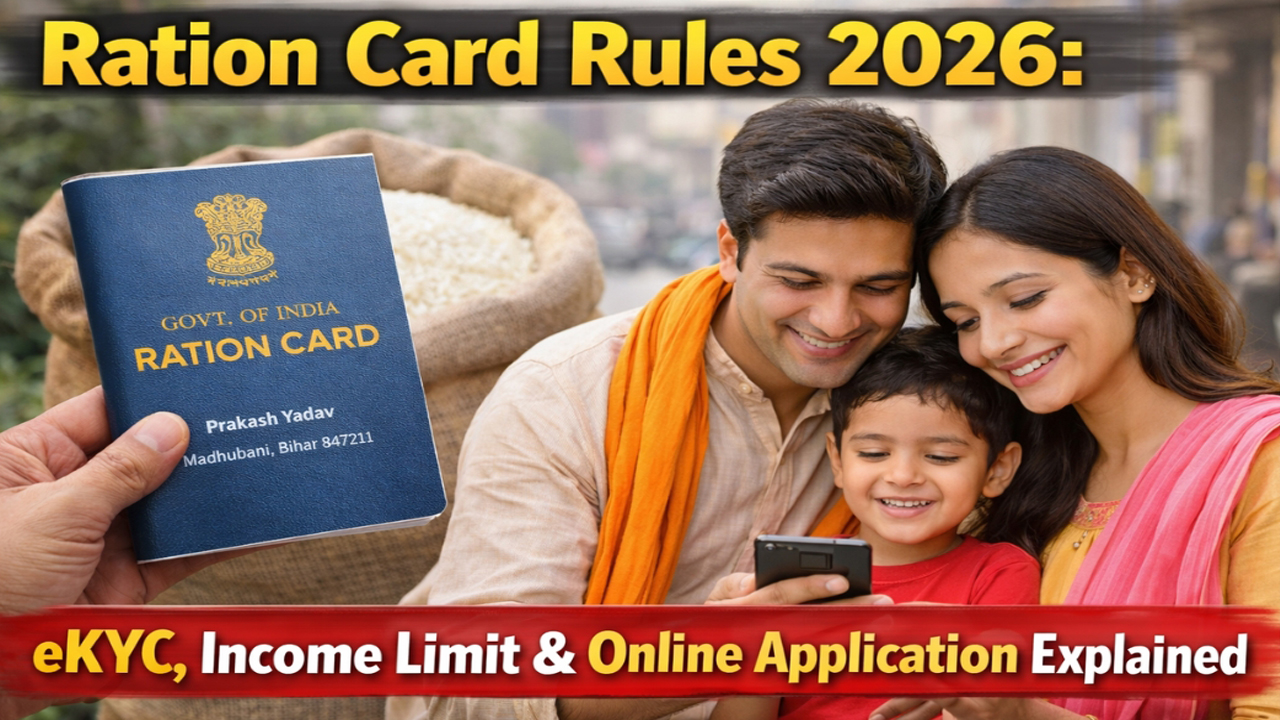 Ration Card Rules 2026: eKYC, Income Limit & Online Application Explained