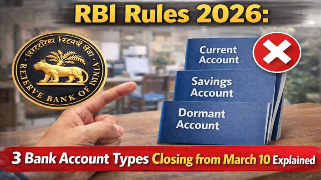 RBI Rules 2026: 3 Bank Account Types Closing from March 10 Explained