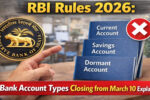 RBI Rules 2026: 3 Bank Account Types Closing from March 10 Explained